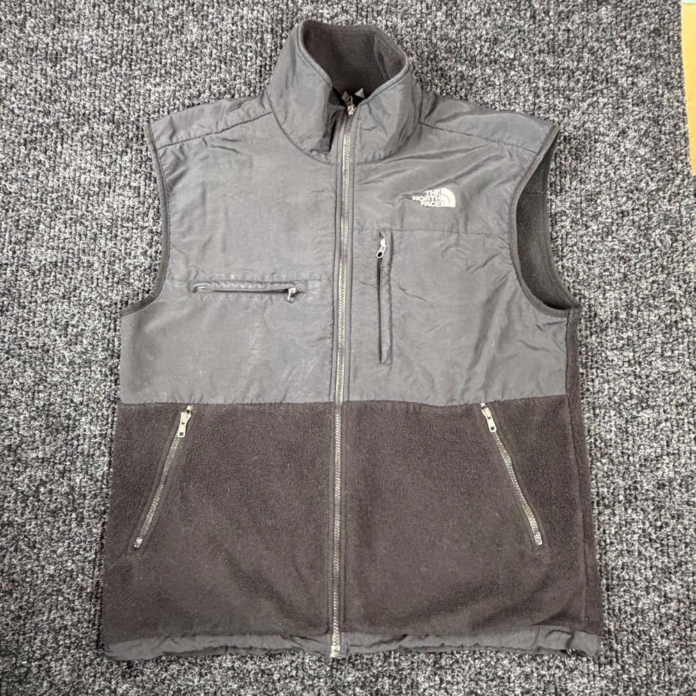 The North Face Denali Polartec Fleece Vest Mens Large Black Full Zip Jacket